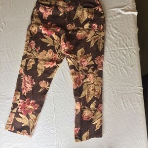 Ralph Lauren women’s linen floral pants size 16